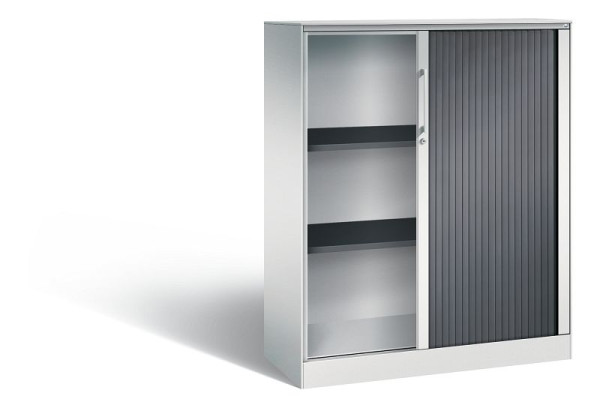 C+P rolluikkast Asisto, H1310xB1000xD435mm, kleur: lichtgrijs/zwartgrijs, beugelgreep, 3 niveaus, 143032-000 S10095