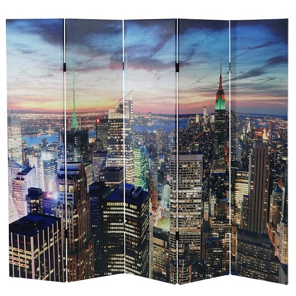 Mendler LED-scherm scheidingswand New York, timer, netvoeding 180x200cm, 30 LED's, 34102