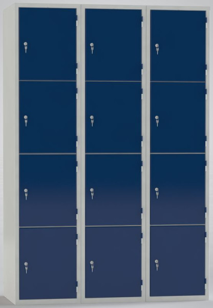 KLW safe - 1850 x 1200 x 500 mm H x B x D, met 3 x 4 vakken, 08/87S-12