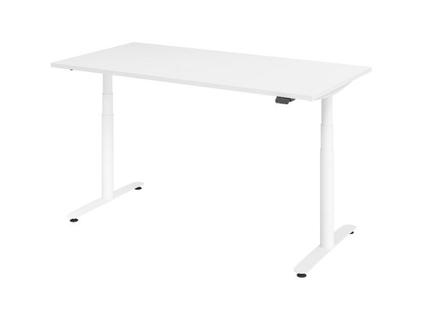 Hammerbacher zit-sta bureau elektrisch 160x80cm wit/wit, VXDLR16/W/W