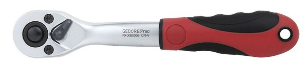 GEDORE rood 2K omschakelratel 1/4" gebogen 145 mm RSW10°, 3300159