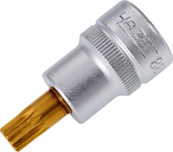 Hazet schroevendraaierdop, hol vierkant 10 mm, intern meertands profiel XZN, M8, korte versie met karteling, 8808-8