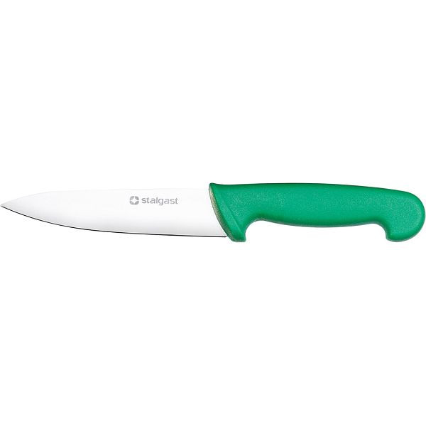 Stalgast keukenmes, HACCP, groen handvat, roestvrijstalen lemmet 22 cm, MS0922210