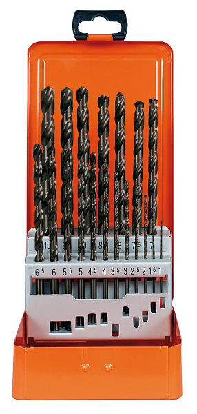 Projahn metalen cassette DIN 340 HSS-G ECO 19 stuks 1-10 / 0,5 mm, 60831