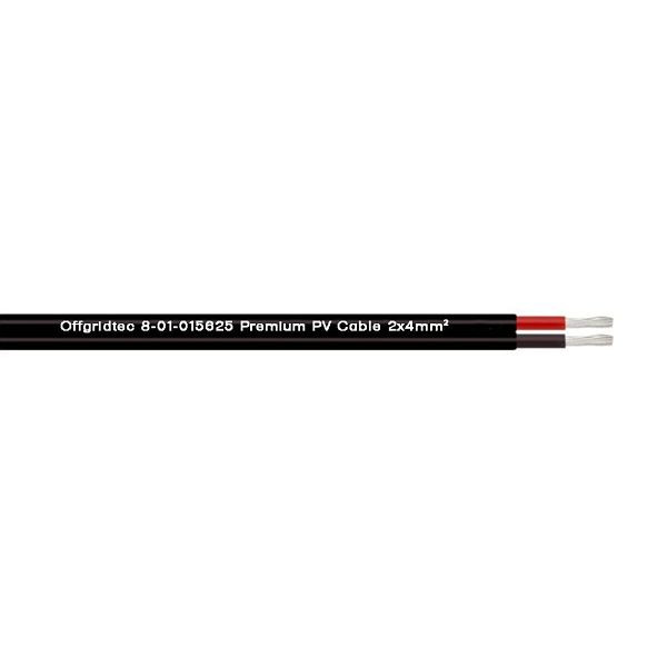 Offgridtec zonnekabel 2x4mm² PV1-F 4mm² twee-aderige zonnekabel zwart, 8-01-016005