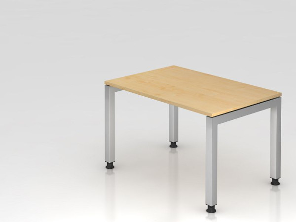 Hammerbacher bureau U-voet vierkant 120x80cm esdoorn, rechthoekige vorm, zwevend blad, VJS12/3/S