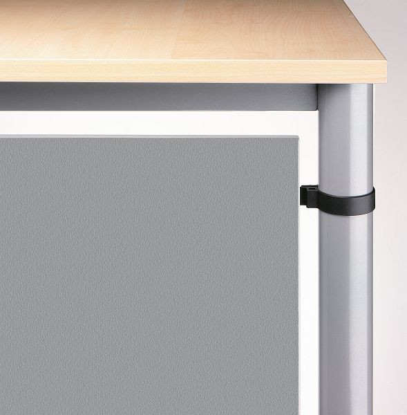 Hammerbacher zilverscherm H=40cm, geschikt voor bureau HS12, VHR12/S