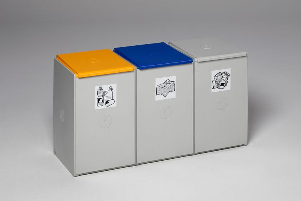 VAR kunststof bak 60 L, 3-weg, zonder deksel, 3812
