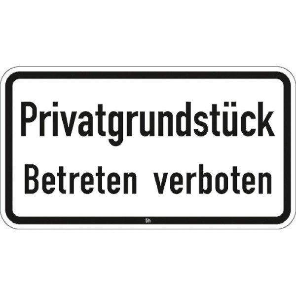 Steen HGS particulier eigendom, geen toegang toegestaan - 2824, 231x420mm /RA1/vlakke vorm 2mm, 2824-111