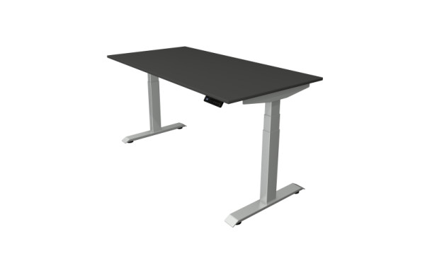 Kerkmann zit-statafel B 1600 x D 800 mm, elektrisch in hoogte verstelbaar van 640-1290 mm, antraciet, 10040613