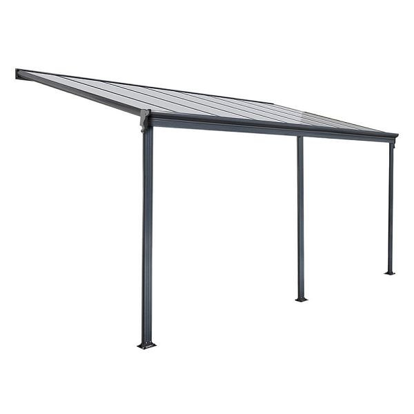 HOME DELUXE terrasoverkapping SOLIS - 495 x 303 x 226/278 cm grijs, 7876