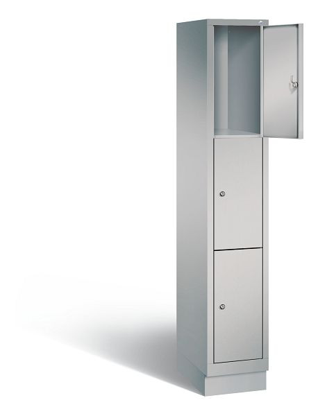 C+P lockerkast Evolo, H1800xB320xD500mm, kleur: wit aluminium, 48020-103 S10114