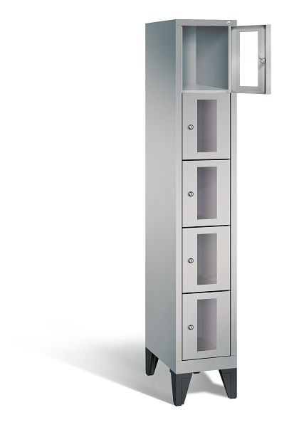 C+P lockerkast Classic, H1850xB320xD500mm, kleur: wit aluminium, 8010A105 S10009