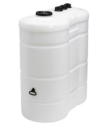 DENIOS dubbelwandige kunststof tank, 1500 liter, niveau-indicator, handgat 240 mm, 285-982