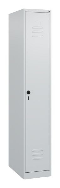 C+P luierkluis Classic PLUS met middenwand, 1700x300x500mm, 7035/7035, veiligheidsdraaigrendel, 0800007-10F S10008