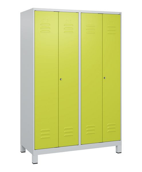 C+P luierkastje Classic PLUS SW, voeten, 4 vakken, 1800x1200x500mm, 7035/0024, cilindersloten, 0800127-40 S10025