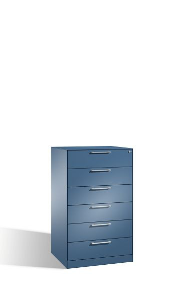 C+P archiefkast Asisto, H1310xB800xD600mm, kleur: verre blauw, beugelgreep, 146223-623 S10129