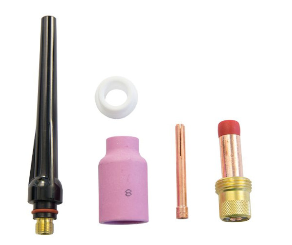 ELMAG TIG gaslens accessoireset (5 stuks), 2,4 mm voor SR 17-18-26, 59400