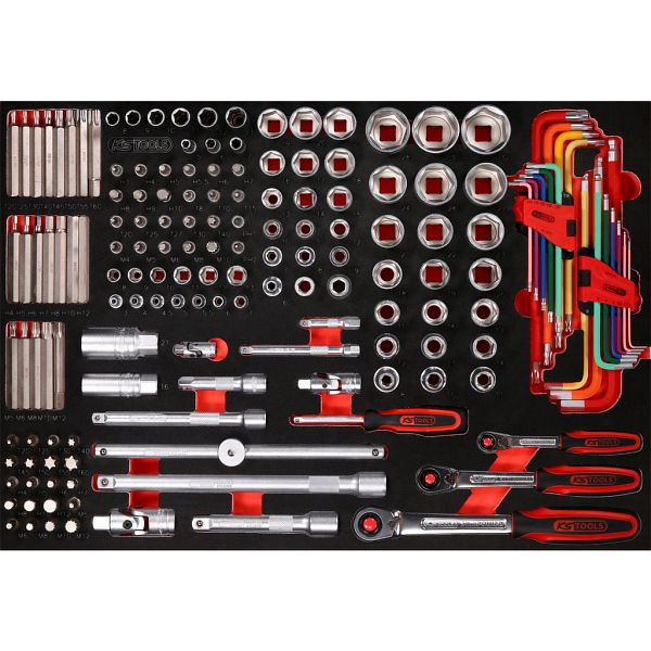 KS Tools PERFORMANCEplus gereedschapset 159-delig 1/4'+3/8'+1/2' dopsleutel, 811.0159