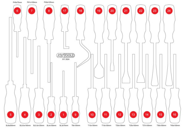 KS Tools Leeg schuiminzetstuk voor 811.3024, 811.3024-97