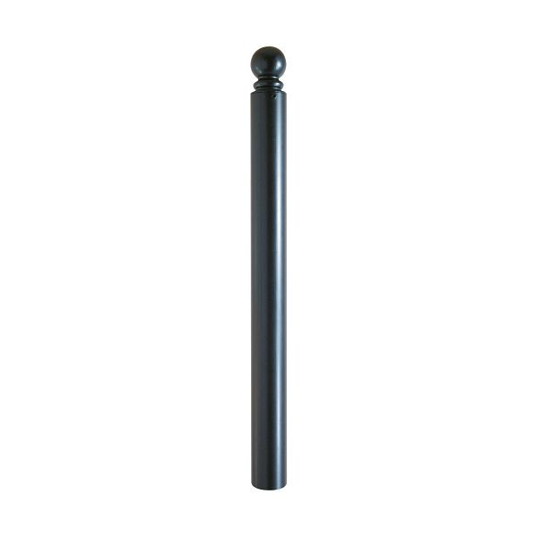 Schake-barrièrestijlpaal serie 485B Ø 82 mm, stationair, voor inbetonzetting met grondanker, totale lengte ca. 1300 mm, zonder slot, zonder oog, 485B