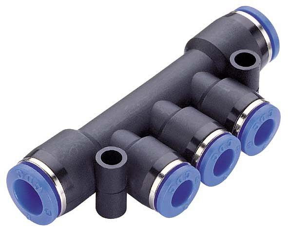 timmer B-VTL-2x8-3x6-KU, verdeelstekker aansluiting - leidinginstallatie van kunststof, slang-Ø: 8 mm, slang-Ø: 6 mm, VE: 5 stuks, 03901505