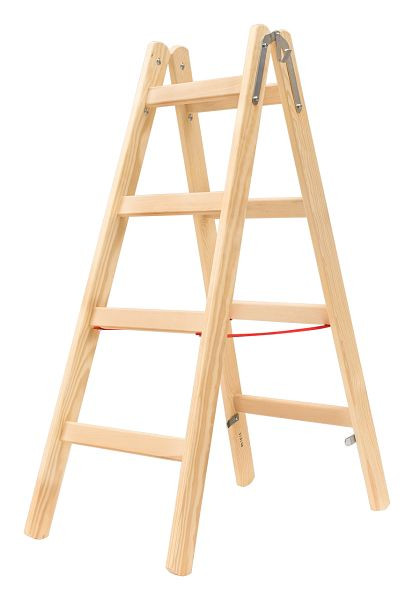 HYMER houten trap met sporten, van beide zijden toegankelijk, 2x4 sporten, lengte 1,24 m, 7141008