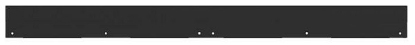 Boxo wand 10cm hoog 1725x20x140mm (stop) zwart, MSN002-4-2-BK