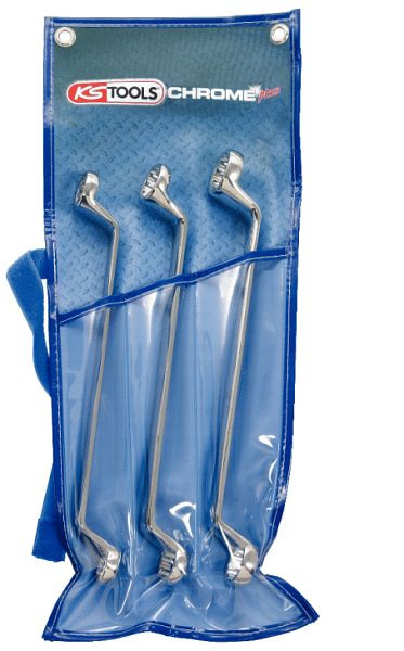 KS Tools CHROMEplus dubbele ringsleutelset, 3-delig, 518.0843