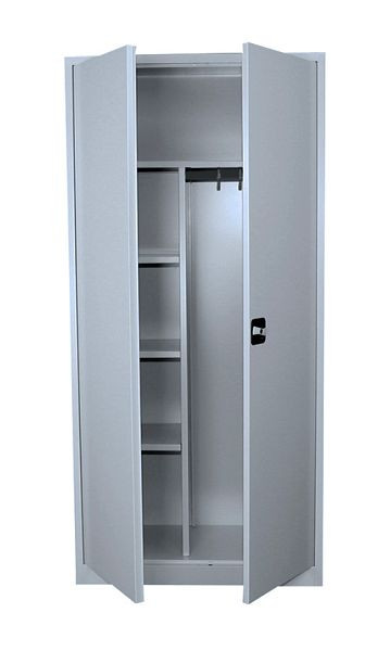 Lüllmann stalen kledingwas- / kledingarchiefkast, 1800 x 800 x 380 mm, lichtgrijs/lichtgrijs, 545520