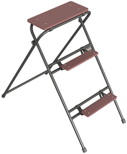 Schake werktrede 0,60m x 1,20m, verzinkt, tredediepte: 0,60m x 1,20m, 3 treden, 10152V