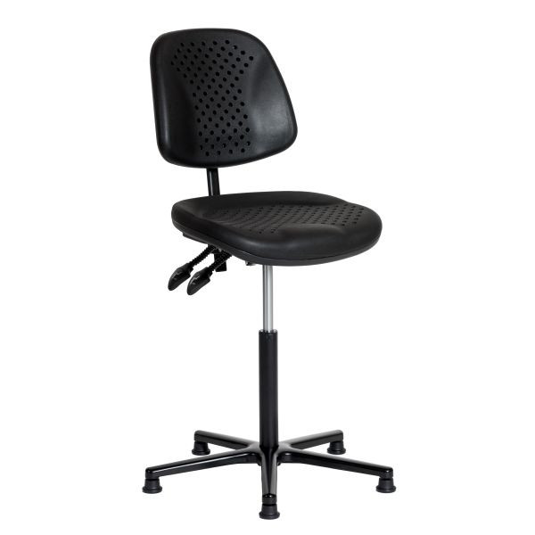 SOFAME werkstoel AIRPLUS met glijders, zithoogte 59-85, met zitdiepteverstelling, aluminium onderstel, W050030014