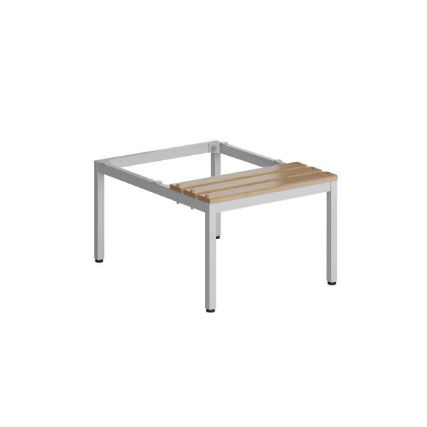 Lüllmann ClassiX bankonderstel, zitkussens beuken, 420 x 590 x 800 mm, lichtgrijs, X-524130