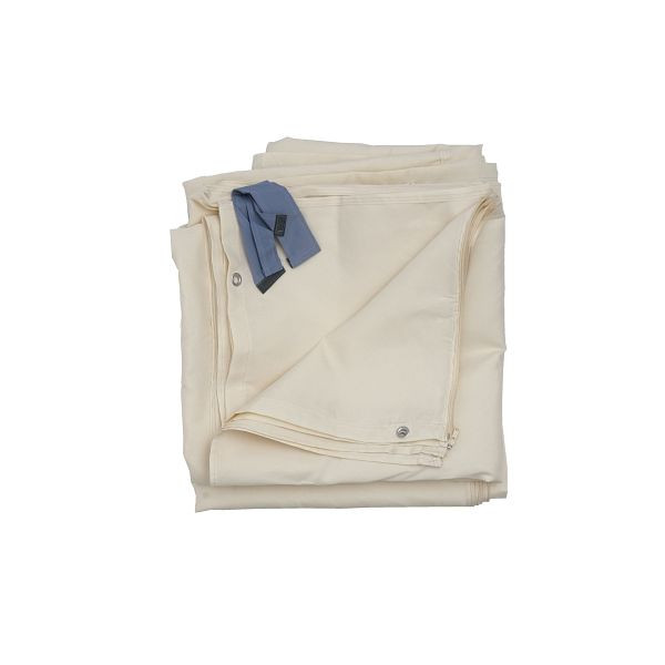 Mendler set van 4 zijwanden voor pergola Cadiz, losse zijwand paviljoen 4x4m, polyester, creme, 77119