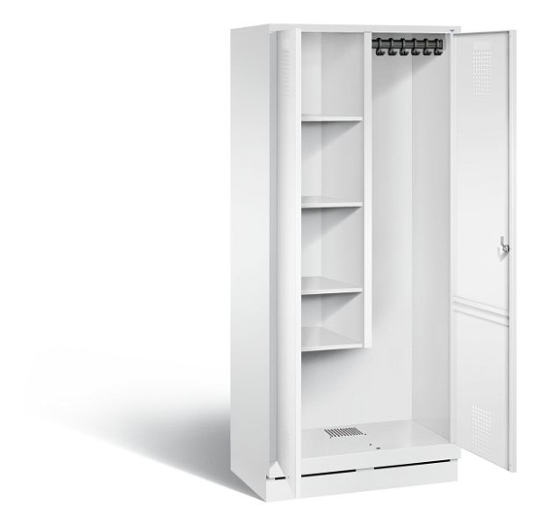 C+P reinigingsmiddelenkast Evolo, H1800xW810xD500mm, kleur: verkeerswit, 48120-02 S10169