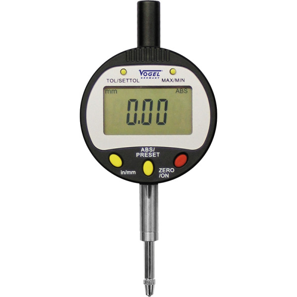 Vogel Germany digitale meetklok, met USB data-uitgang, 0 - 12,7 mm / 0 - 0,5 inch, 0,01 mm / 0,0005 inch, 242060