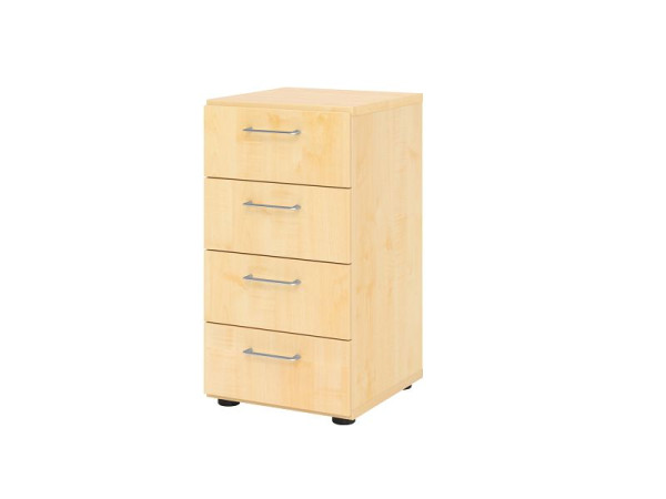 Hammerbacher ladekast 2OH, 4 laden 924S4 BS, romp: esdoorn / voorkant: esdoorn, 40x41,7x74,8 cm (BxDxH), 4 laden, metalen handgreep BS, V924S4/3/3/BS