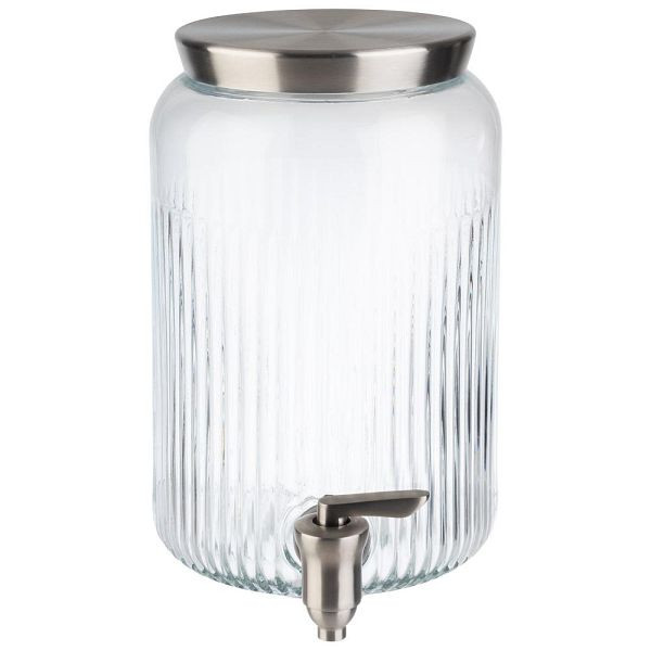 APS drankdispenser, 3,8 liter, glazen container, RVS kraan, Ø 16 cm, hoogte 25 cm, 10818