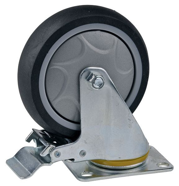 SW stalen wiel met rem, voor werkplaatswagen 07050L, 07050L-4