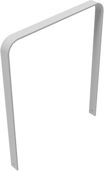Schake leunbeugel van gebogen platstaal, 80 x 12 mm, zonder dwarsbalk, totale breedte: 1000 mm, thermisch verzinkt en gecoat DB 703, 4052_100B