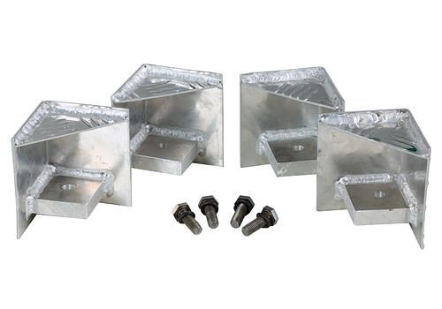 DENIOS palletvoeten voor transportbox van aluminium traanplaat, VE: 4 stuks, 254-878