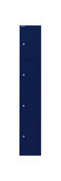 Bisley kantoorlockerkast, 1 vak, 4 vakken, oxford blauw, CLK184639