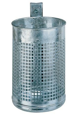 DENIOS prullenbak, design geperforeerd metaal, inhoud 20 liter, groen, 137-496