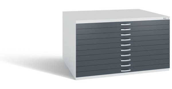 C+P Schubladenschrank Serie 7100_7200, H760xB1350xT960 mm, Grau/Anthrazit, 7201-000 S10454