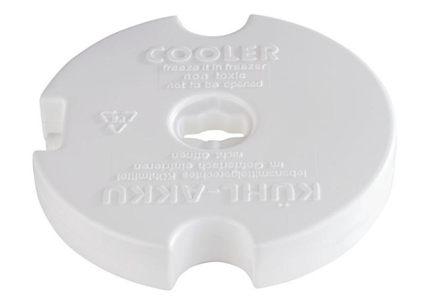 APS cold pack, Ø 15 cm, hoogte: 2,5 cm, polyethyleen, wit, gevuld met koelvloeistof, 10777