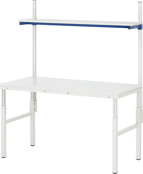 RAU basistafel (werkpleksysteem E-serie), B1200 x D500 x H650-1000 mm (met structuur), EGB werkblad met melamineharscoating, E-ATEB-1200-500ME.11