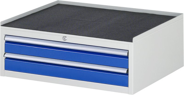 RAU ladekast serie 7000, B770xD650xH285mm, laden: 2xH90mm, metalen onderstel met 3-zijdige rolrand en antislipmat, 03-XL1.3A-MT.11
