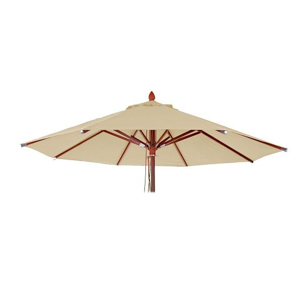 Mendler vervangende hoes voor gastronomie houten parasol HWC-C57, parasolhoes, rond Ø3m polyester 3kg, crème, 76658
