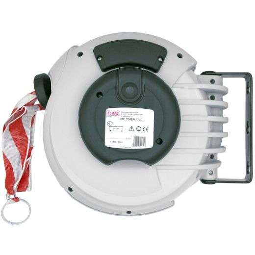 ELMAG Automatische haspel met afzetlint, Rol Compact, met 20 m rood/wit lint, 42271