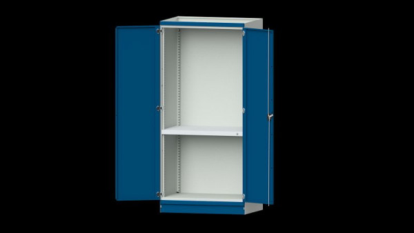 ANKE werkbanken basiskast modulair kastsysteem, model 101, 1015 x 720 x 2200 mm, lege behuizing met deuren, RAL 7035/5010, 631.203